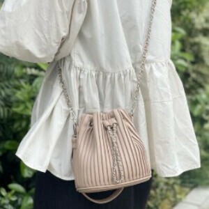 Shoulder Bag Ladies fashion 2Way Pleats Design Drawstring Bag Casual [2025 NEW]