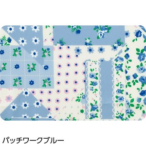 ケアファッション 食事用エプロン パッチワーク ブルー 3891821