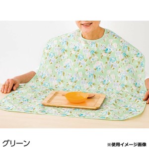 ケアファッション 食事用エプロン グリーン . 3895101