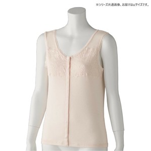 ケアファッション フロントレースノースリーブホックインナー(婦人) ピーチ LL 9729903