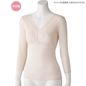 ケアファッション アロエ加工カップ付8分袖インナー(婦人) モカ LL 9792513