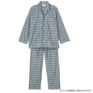 ケアファッション ワンタッチテープ+腰開きパジャマ(紳士) グレー L 3880212