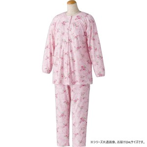 ケアファッション ワンタッチパジャマ(婦人) ピンク 4L 8926606