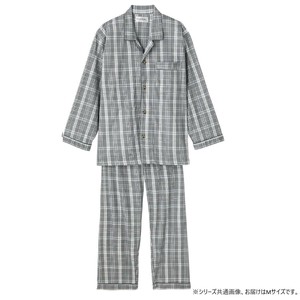 ケアファッション ワンタッチパジャマ(紳士) グレー M 8929411
