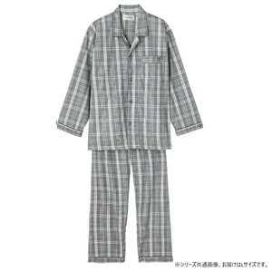 ケアファッション ワンタッチパジャマ(紳士) グレー L 8929412