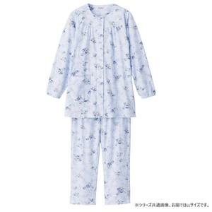 ケアファッション ワンタッチパジャマ(婦人) サックス LL 8926613