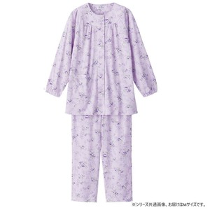 ケアファッション ワンタッチパジャマ(婦人) パープル M 8926621