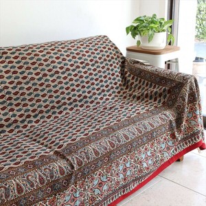 ペルシャ更紗 イラン手染め布 280×207cm アンティークデザイン ペイズリー