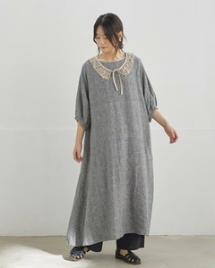 Pre-order Casual Dress Check Linen