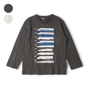 JR新幹線電車プリント長袖Tシャツ K54810 Max やまびこ つばさ はやぶさ こまち かがやき East i アルファX