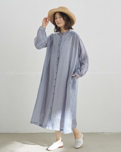 Pre-order Casual Dress Transparency Linen Sheer