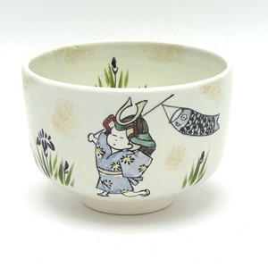 ※現品限り※【抹茶碗】京焼抹茶碗 「端午の節句」／手描き 日本製 抹茶茶碗 和食器 清水焼 花