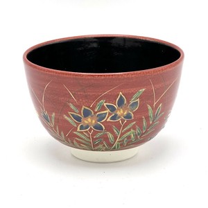 ※現品限り※【抹茶碗】京焼抹茶碗 「秋草」／手描き 日本製 抹茶茶碗 和食器 清水焼 花