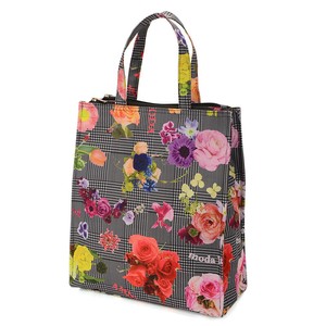 Tote Bag Check Pattern Flower Floral Pattern Check [2025 NEW]
