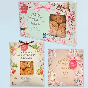 《予約：受注締切 9/19(金)》SAKURA TEA SALON 桜 紅茶&緑茶&ほうじ茶 いちごクッキー