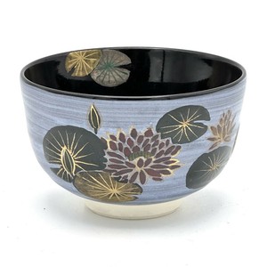 ※現品限り※【抹茶碗】京焼抹茶碗 「睡蓮」／手描き 日本製 抹茶茶碗 和食器 清水焼