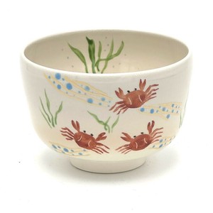 ※現品限り※【抹茶碗】京焼抹茶碗 「カニ」／手描き 日本製 抹茶茶碗 和食器 清水焼