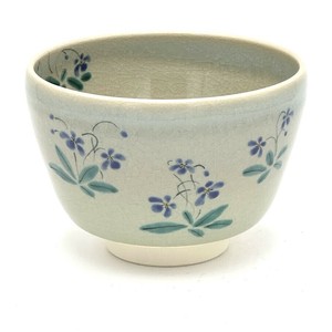 ※現品限り※【抹茶碗】京焼抹茶碗 「すみれ」／手描き 日本製 抹茶茶碗 和食器 清水焼