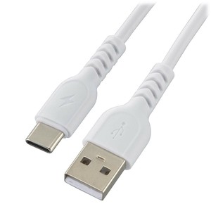 USB Type-A⇔Type-Cケーブル 急速充電 3A 高耐久 0.5m/1m/2m/3m ホワイト