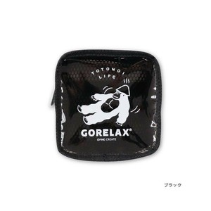 ごリラックス　サ活ポーチ　ブラック 24P45233 【GORELAX サウナグッズ メッシュ生地 中ポケット付き】