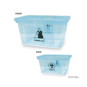 ごリラックス　まもるさんのカゴ クリア　アクアブルー 24P45308 【GORELAX サウナグッズ バスグッズ】