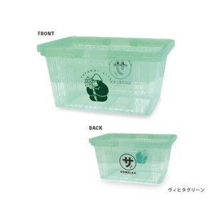ごリラックス　まもるさんのカゴ クリア　ヴィヒタグリーン 24P45309 【GORELAX サウナグッズ バスグッズ】