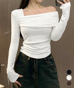 国内即納 ワンオフショルダーTシャツ肩出しトップス