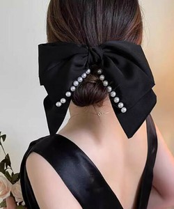 国内即納 ビッグリボン バレッタ ヘアクリップ上品
