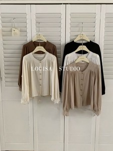 T 恤/上衣 2025年 褶边/木耳边 秋冬新品