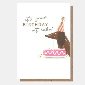 【カード】IT'S YOUR BIRTHDAY EAT CAKE SAUSAGE DOG