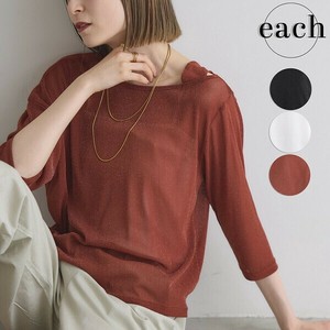 【each  新作】ラメ混ワンショルダーデザインやわらかカットソー 2025AW 晩夏 each東京