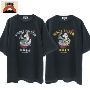 【2025新作】EDOMADE とろみポンチ 金糸・銀糸使い ラーメン刺繍 半袖Tシャツ