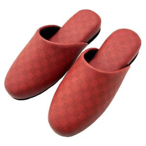 センコー FEEL FOOT チェッカー スリッパ Mサイズ 約25cm　レッド・78068