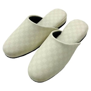 センコー FEEL FOOT チェッカー スリッパ Lサイズ 約26.5cm　アイボリー・780996