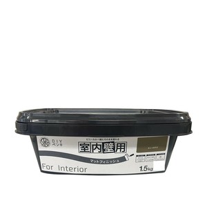 塗料 STYLE DIYペンキ マットフィニッシュ 室内壁用 1.5kg オリーブドラブ