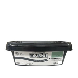 塗料 STYLE DIYペンキ マットフィニッシュ 室内壁用 1.5kg ミスティグリーン