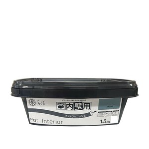塗料 STYLE DIYペンキ マットフィニッシュ 室内壁用 1.5kg ブルーグレイ