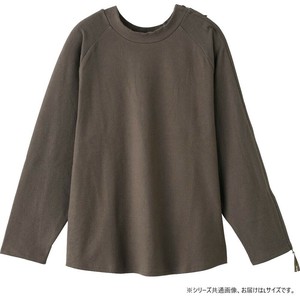 ケアファッション 袖開きファスナーまえむきTシャツ(婦人) ブラウン L 82065922