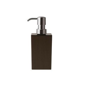 日本製　WOODY　ウッディ　角型　小　ハンドソープ　黒　ディスペンサー詰め替えボトル(360ml)