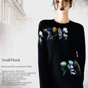 ☆NEW！☆小花 プリント ゆったり 長袖 ロンTシャツ【綿】【F】