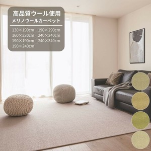【高品質ウール使用】アスメロディ 日本製 カーペット 防炎 防ダニ 防虫 遮音 抗菌 ラグ 敷き詰め