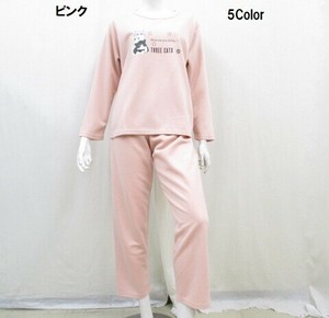 【★人気のお買い得商品★】猫プリント・パンツスーツ