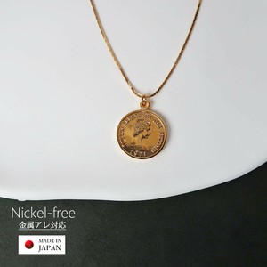 日本製 ジュエリー ネックレス ペンダント コイン 硬貨 OP-N186