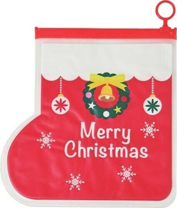 クリスマスブーツ・ダイカットポーチ(お菓子入)単柄 5-31