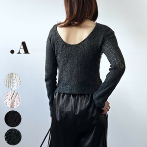 Sweater/Knitwear Knit Pullover Back Open Openwork [2025 NEW]