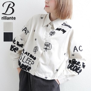 イラストブラウス  もこもこ刺繍　2025新作aw BRILLANTE東京（200085）