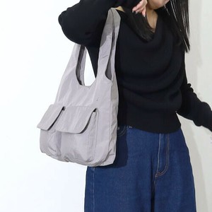 ★【COOCO クーコ】ツヤナイロンフラップポケットトートバッグ/A4対応 通勤 通学 A4　SALE