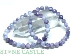 ☆高品質☆【ブレスレット】パープルラリマー (5A) (約6.5〜7mm) 【天然石 パワーストーン】