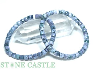 ☆高品質☆【ブレスレット】パープルラリマー (6A) 筒型 約5x6mm 【天然石 パワーストーン】