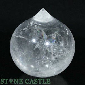 ☆一点物☆【開運＆風水アイテム】レインボー水晶 宝珠 (丸タイプ) 約50mm No.68 【パワーストーン】